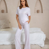 Airy soft loose fit top & wide pants set