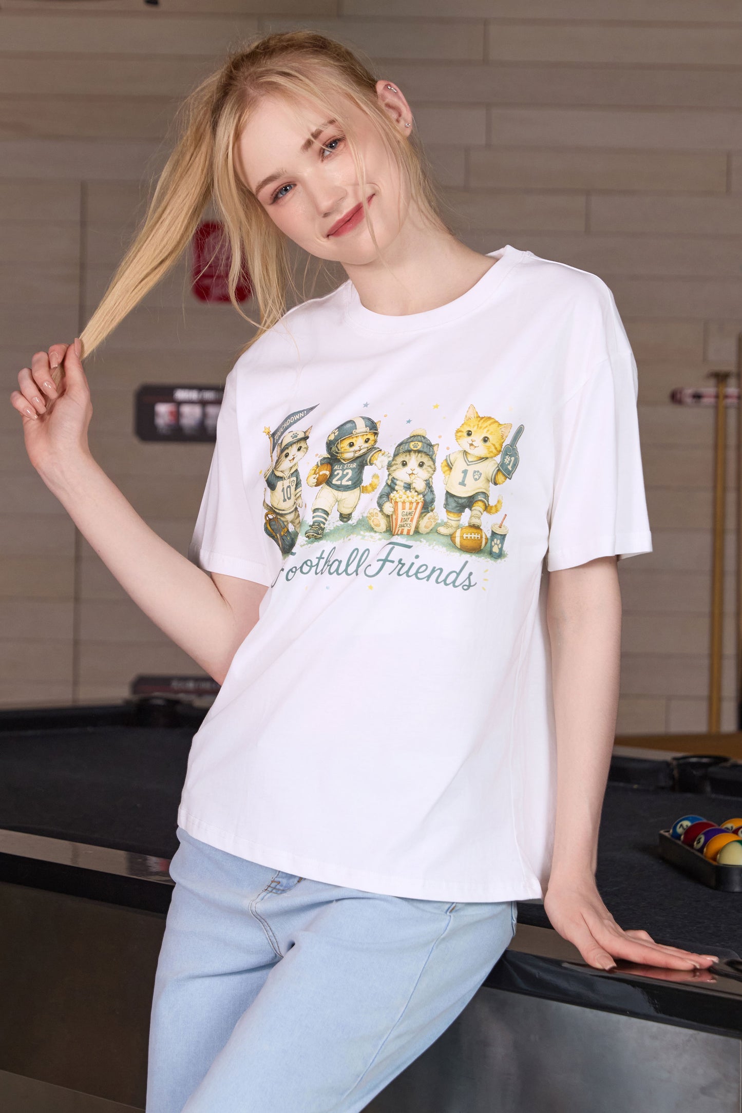 Football Friends Kitten Tee