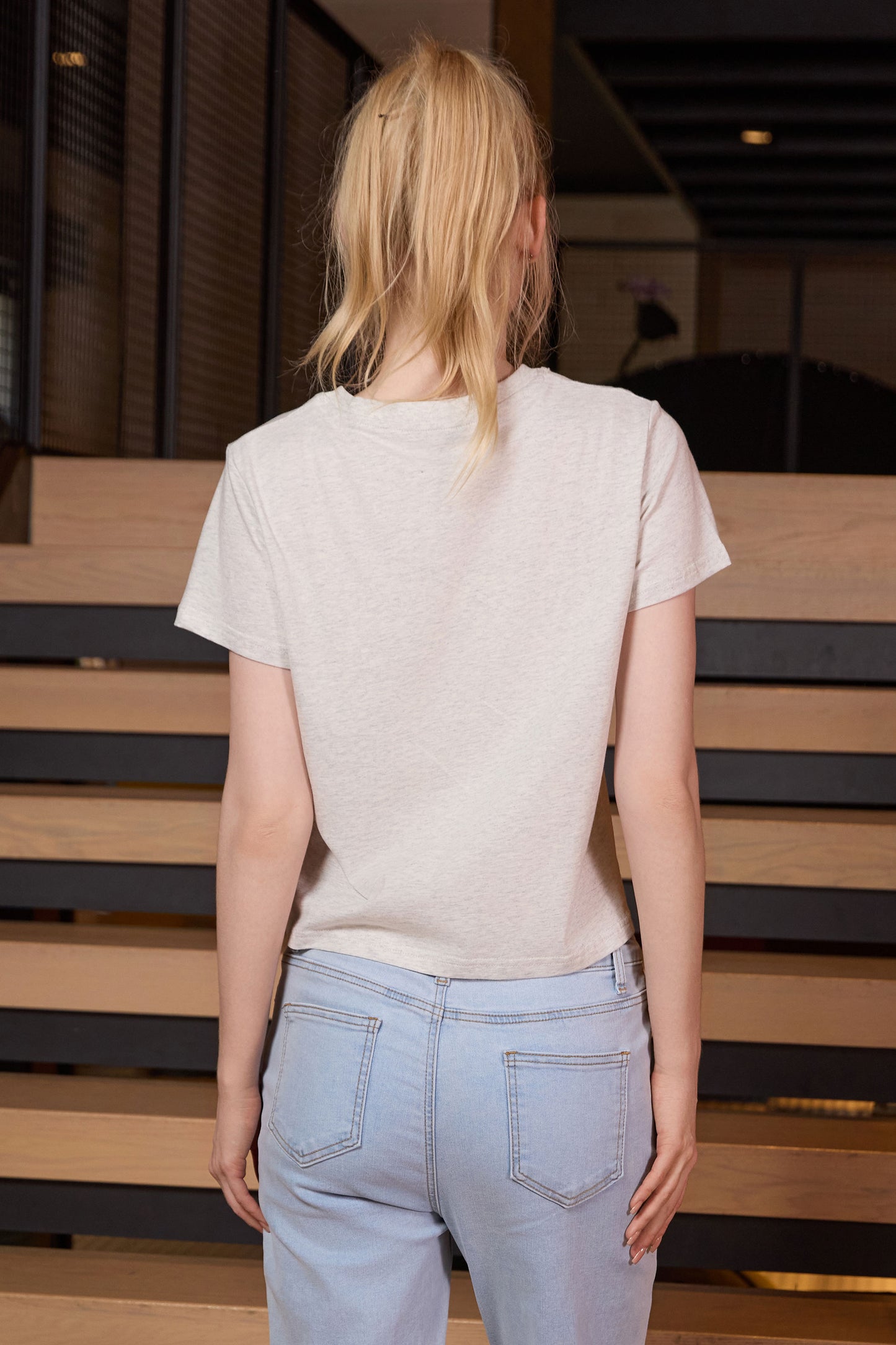 Love Script Heart Crop Tee