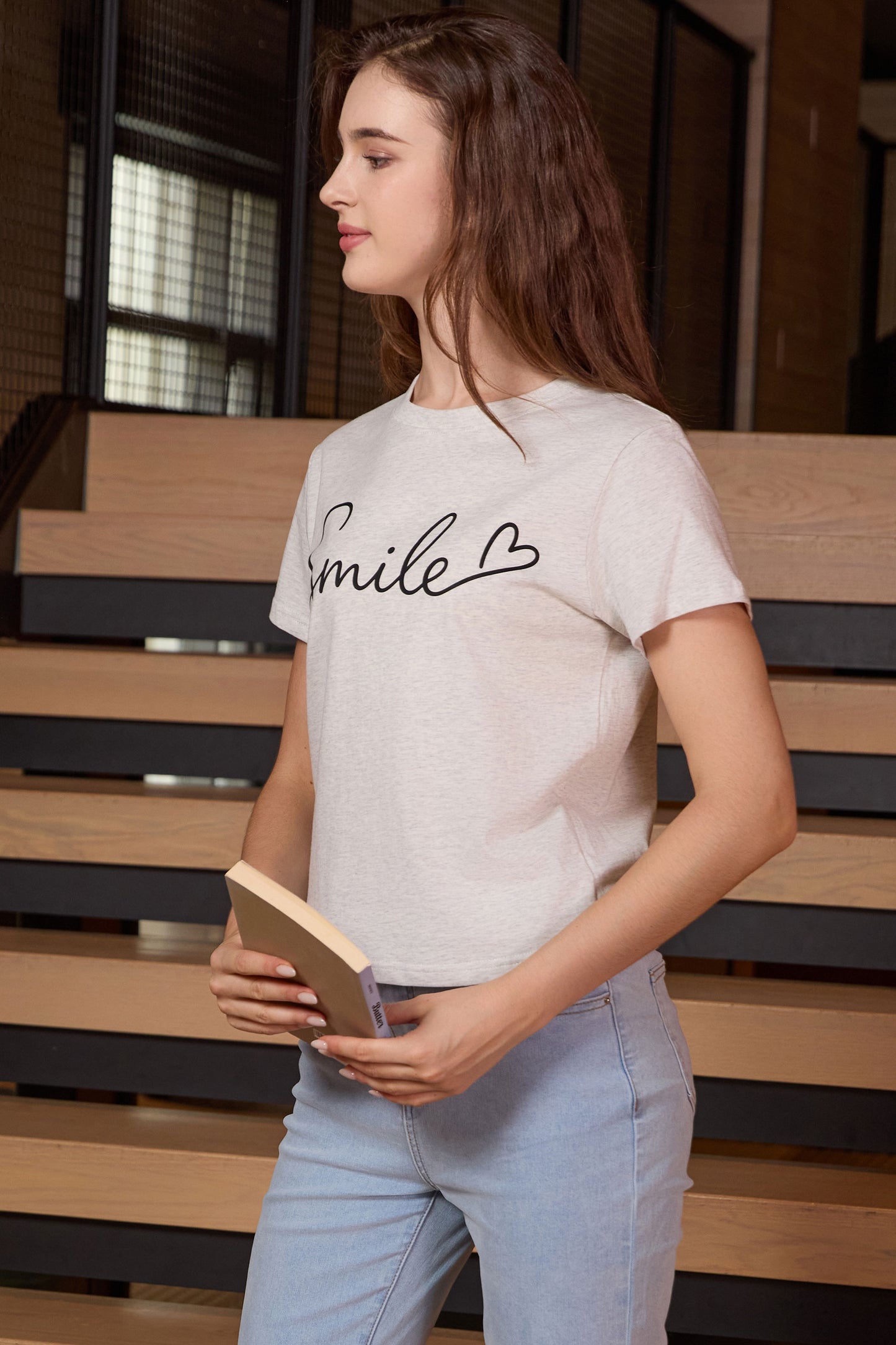 Smile Script Heart Tee