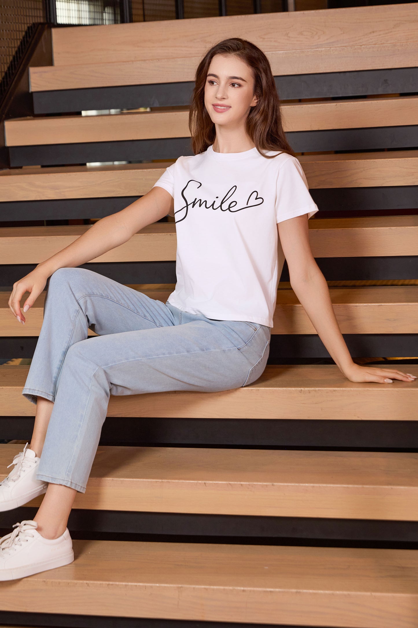 Smile Script Heart Tee