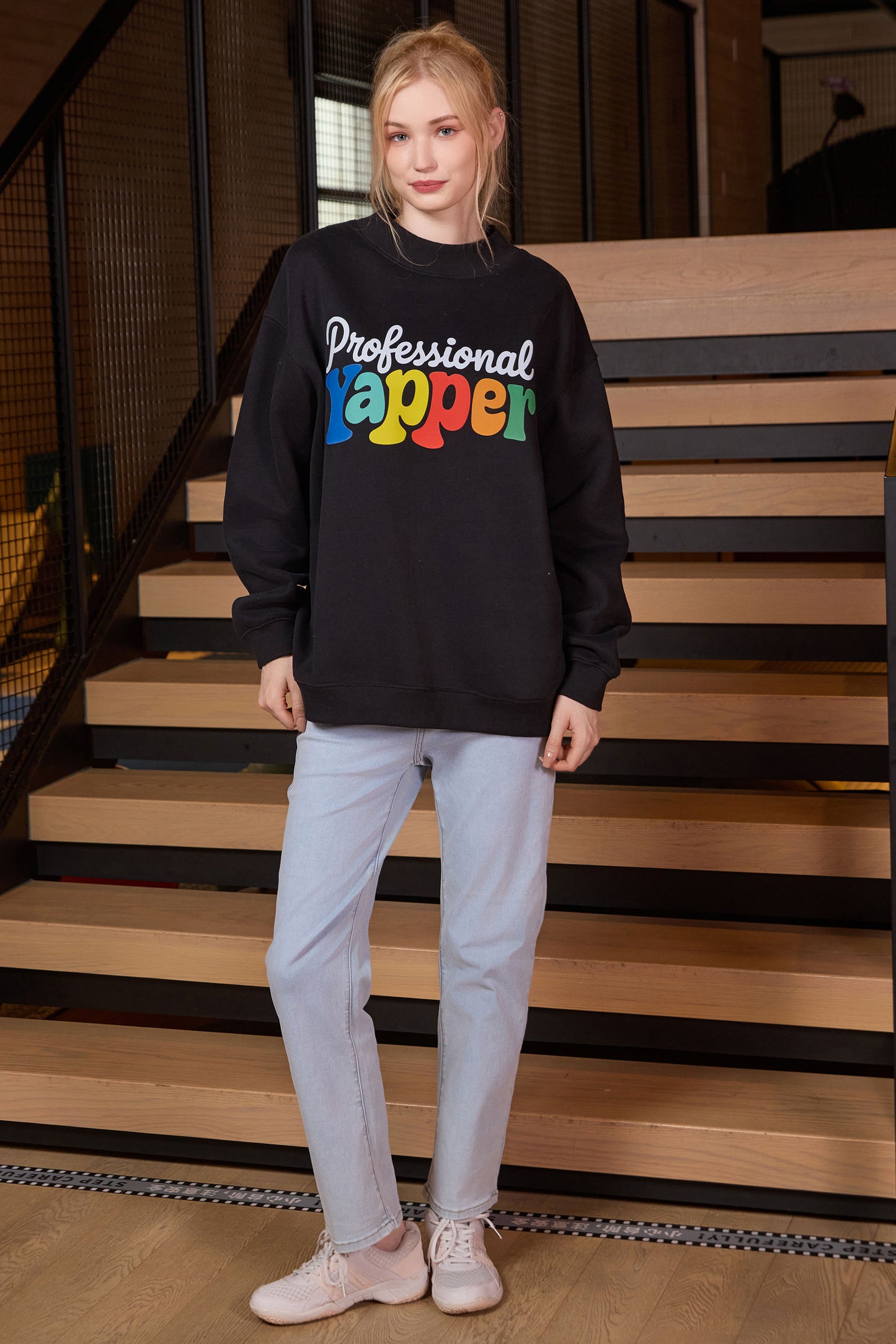 Professioal Yapper Mockneck Sweatshirt