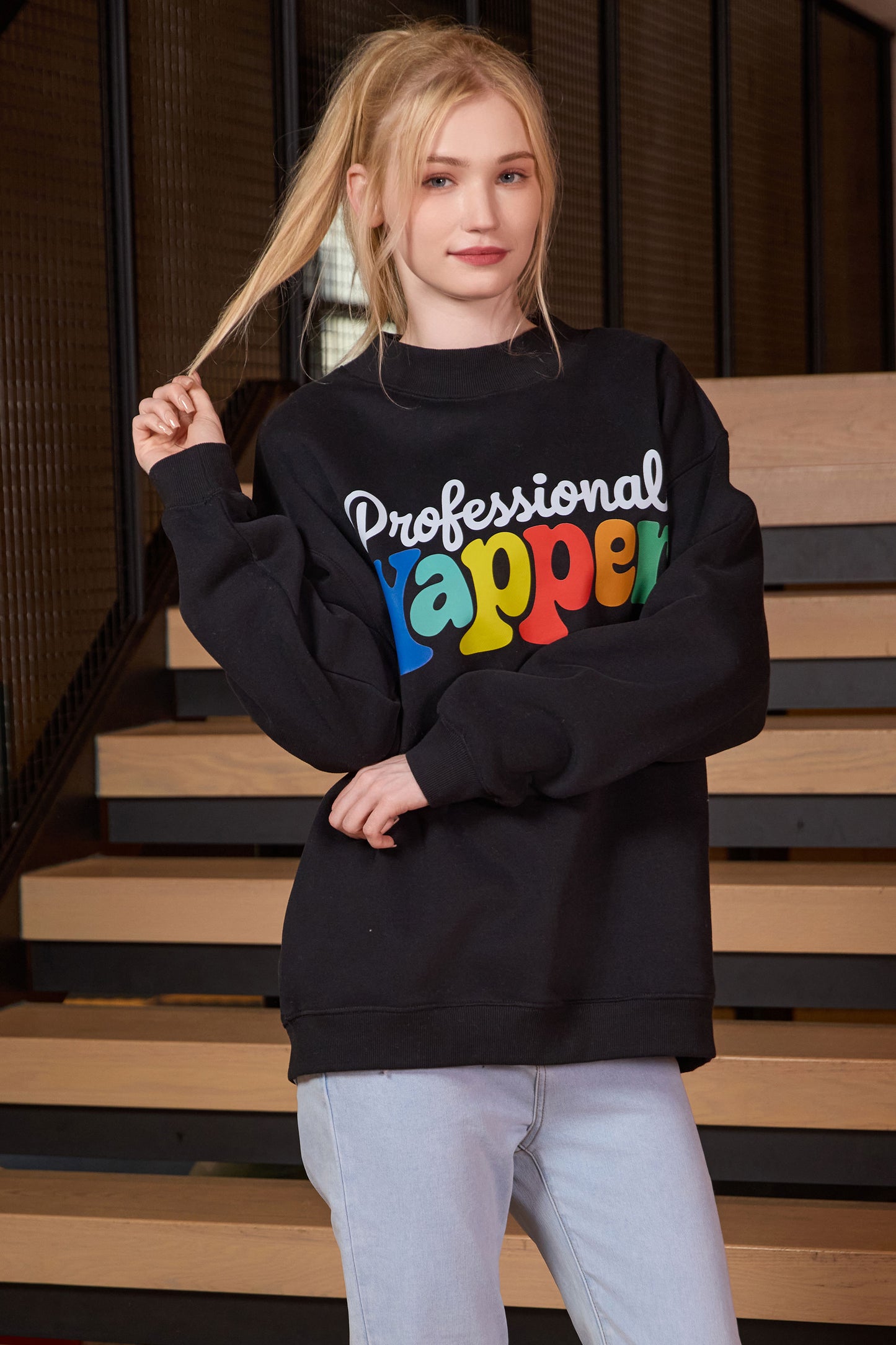 Professioal Yapper Mockneck Sweatshirt