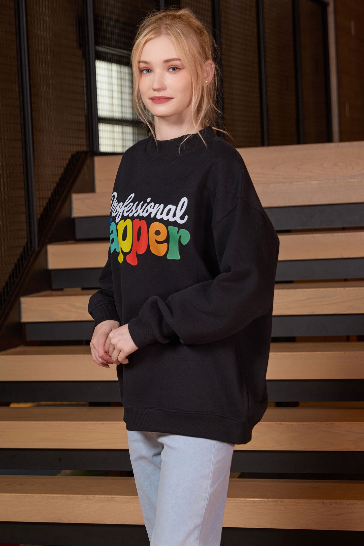 Professioal Yapper Mockneck Sweatshirt