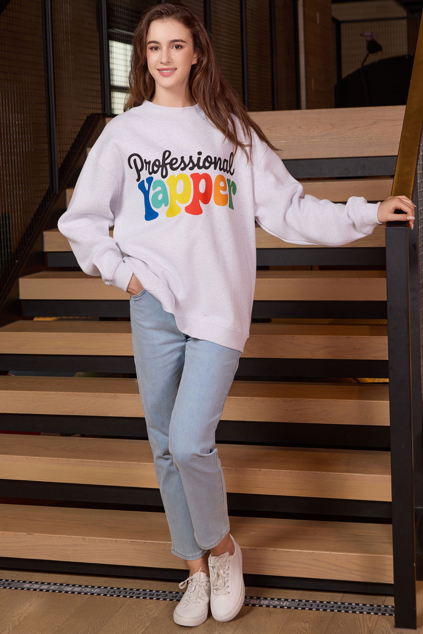 Professioal Yapper Mockneck Sweatshirt