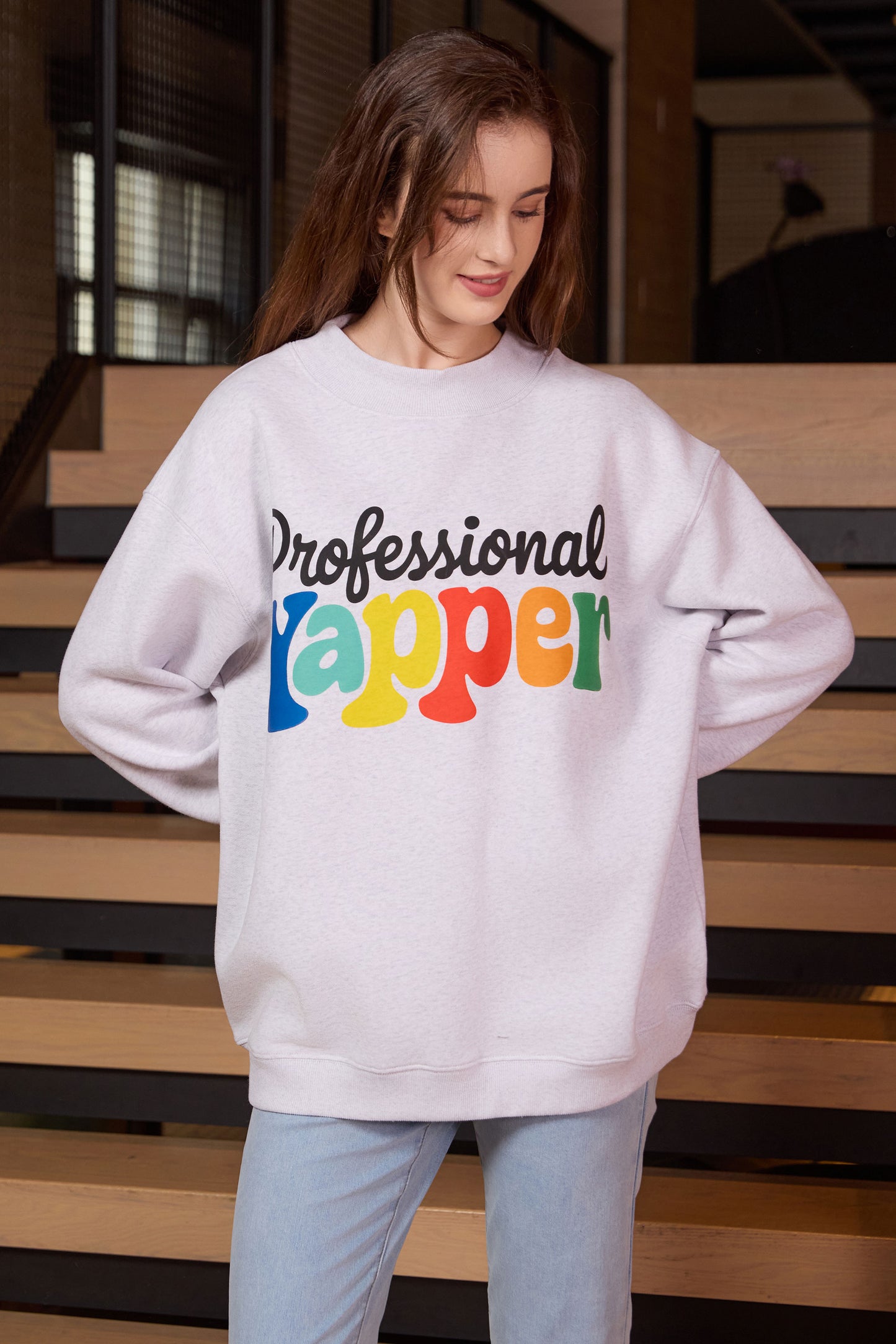 Professioal Yapper Mockneck Sweatshirt