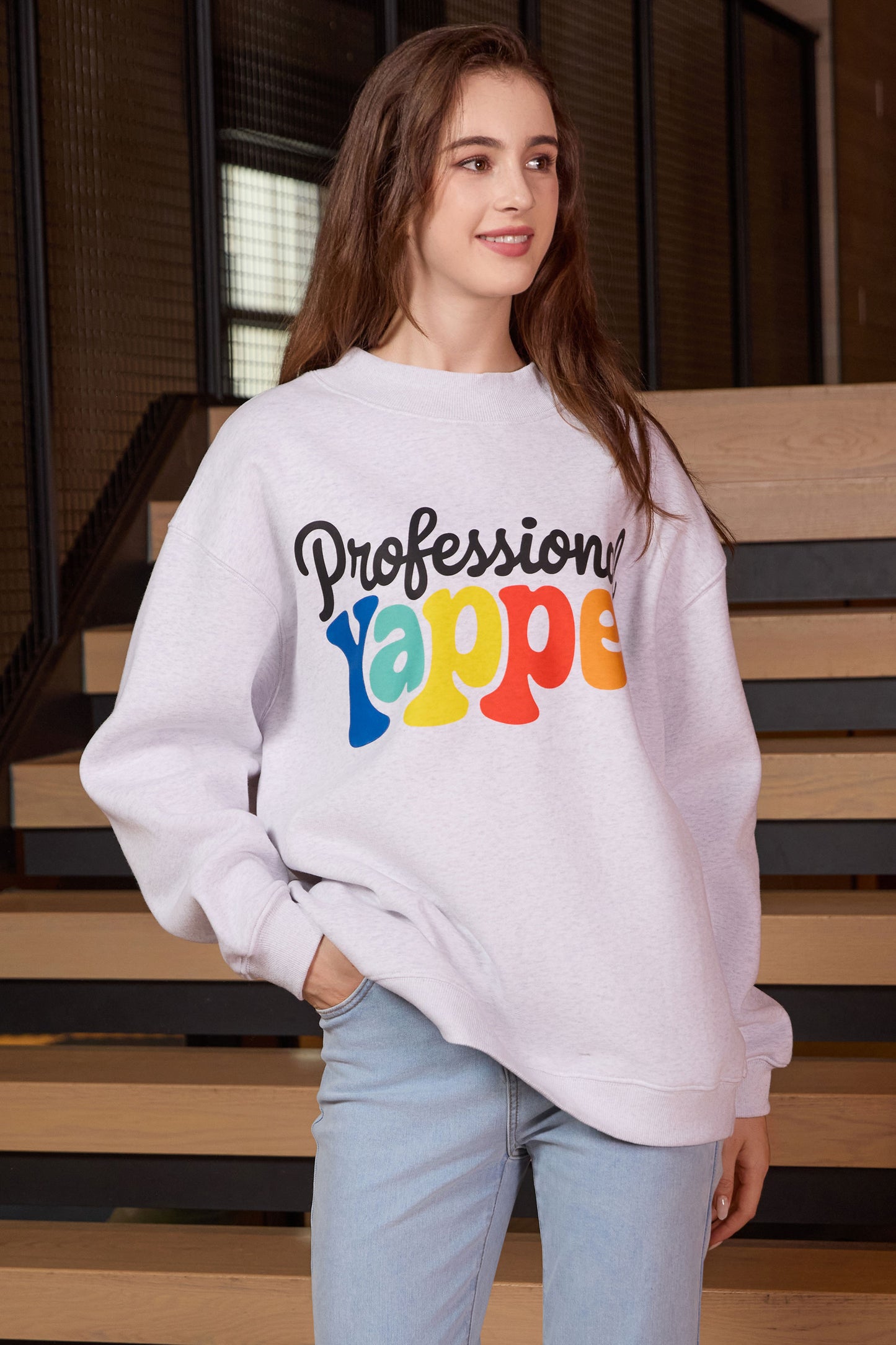 Professioal Yapper Mockneck Sweatshirt