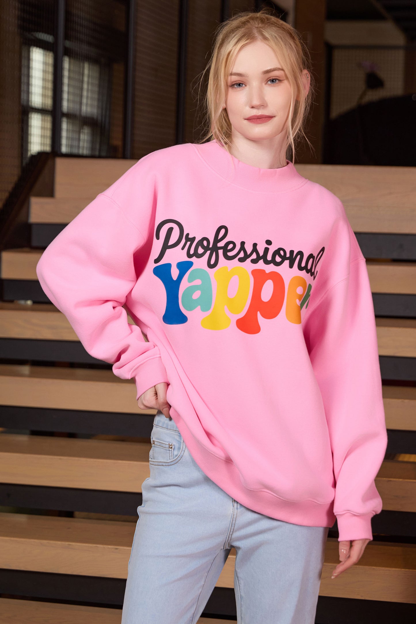 Professioal Yapper Mockneck Sweatshirt