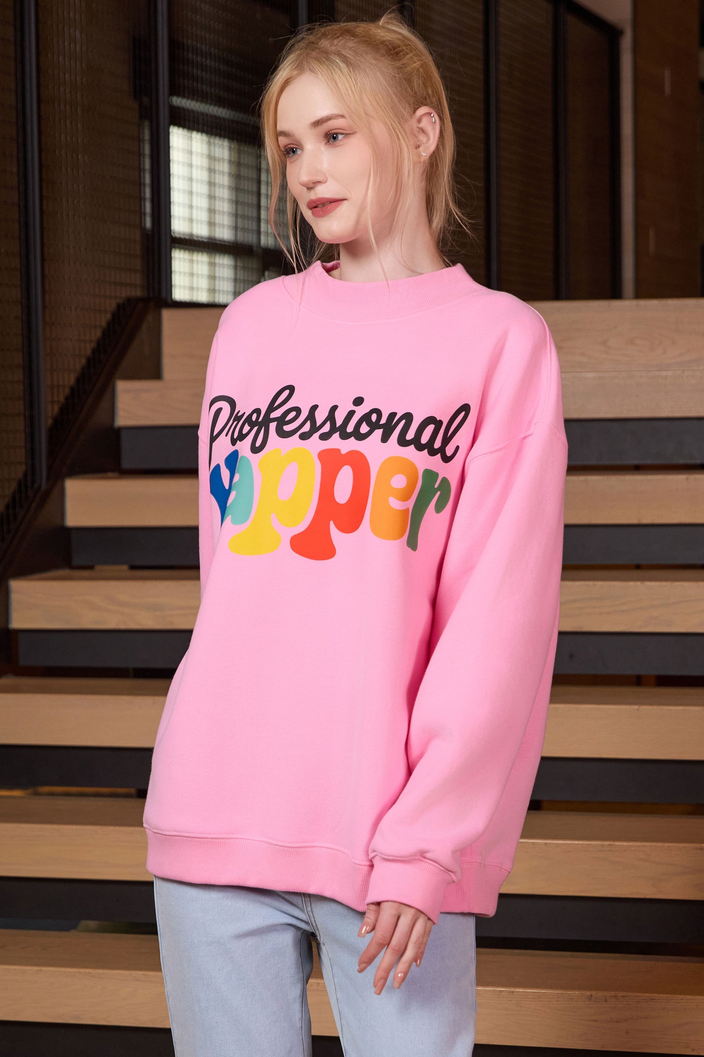 Professioal Yapper Mockneck Sweatshirt