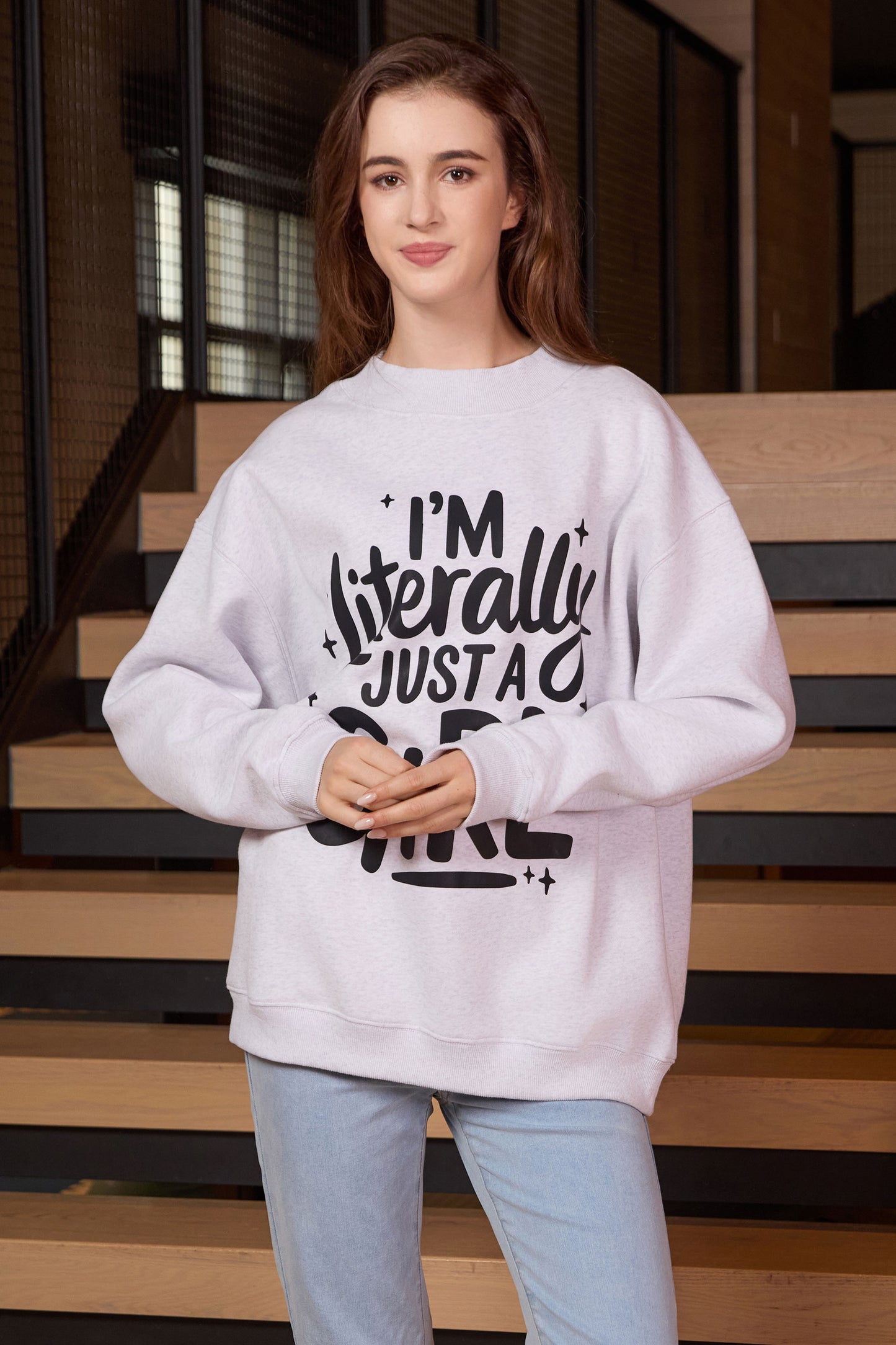 Just a Girl Statement Crewneck