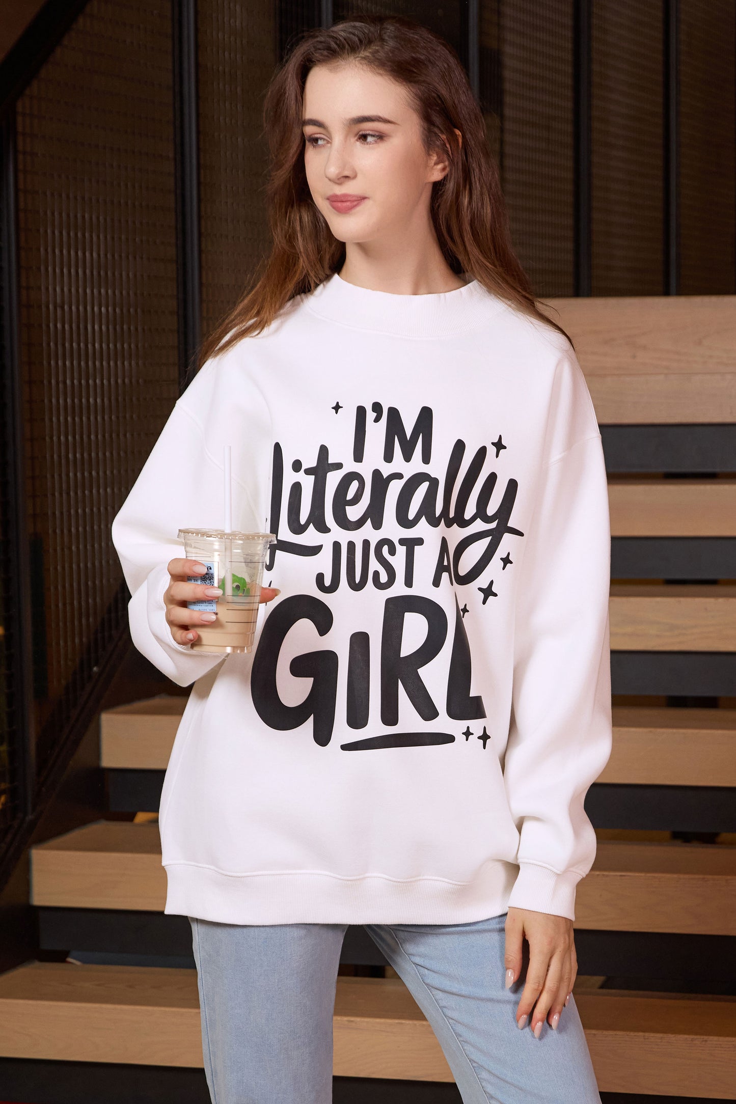 Just a Girl Statement Crewneck