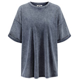 The Effortless Snow Washed Tee - Dark Grey