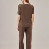 Airy soft loose fit top & wide pants set