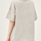 The Effortless Snow Washed Tee - Beige