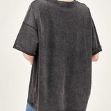 The Effortless Snow Washed Tee - Black