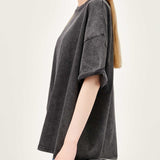 The Effortless Snow Washed Tee - Black