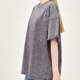 The Effortless Snow Washed Tee - Dark Grey