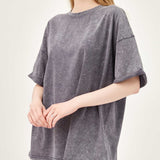 The Effortless Snow Washed Tee - Dark Grey