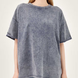 The Effortless Snow Washed Tee - Denim