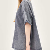 The Effortless Snow Washed Tee - Denim