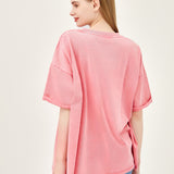 The Effortless Snow Washed Tee - Mauve Pink