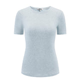 Airy Soft Ribbed Short Sleeve - Light Grey