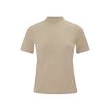 The Lush Touch Mock Neck Top - Khaki