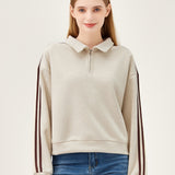 The Easy Zip Pullover - Beige