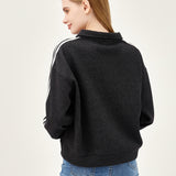 The Easy Zip Pullover - Black