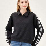 The Easy Zip Pullover - Black