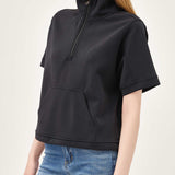 STYBB Slim Short Quarter Zip - Black
