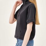 STYBB Slim Short Quarter Zip - Black