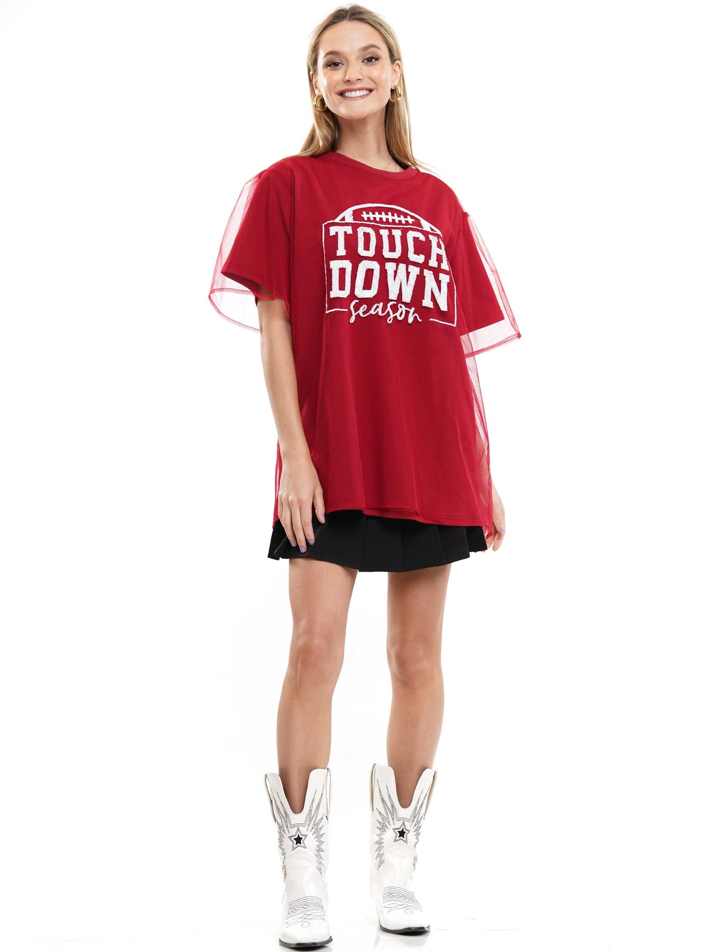 Touch Down Sheer Layered Top