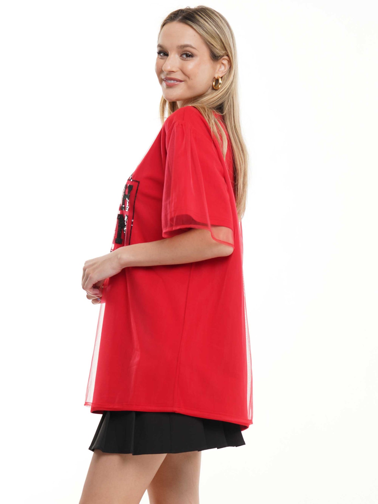 Touch Down Sheer Layered Top