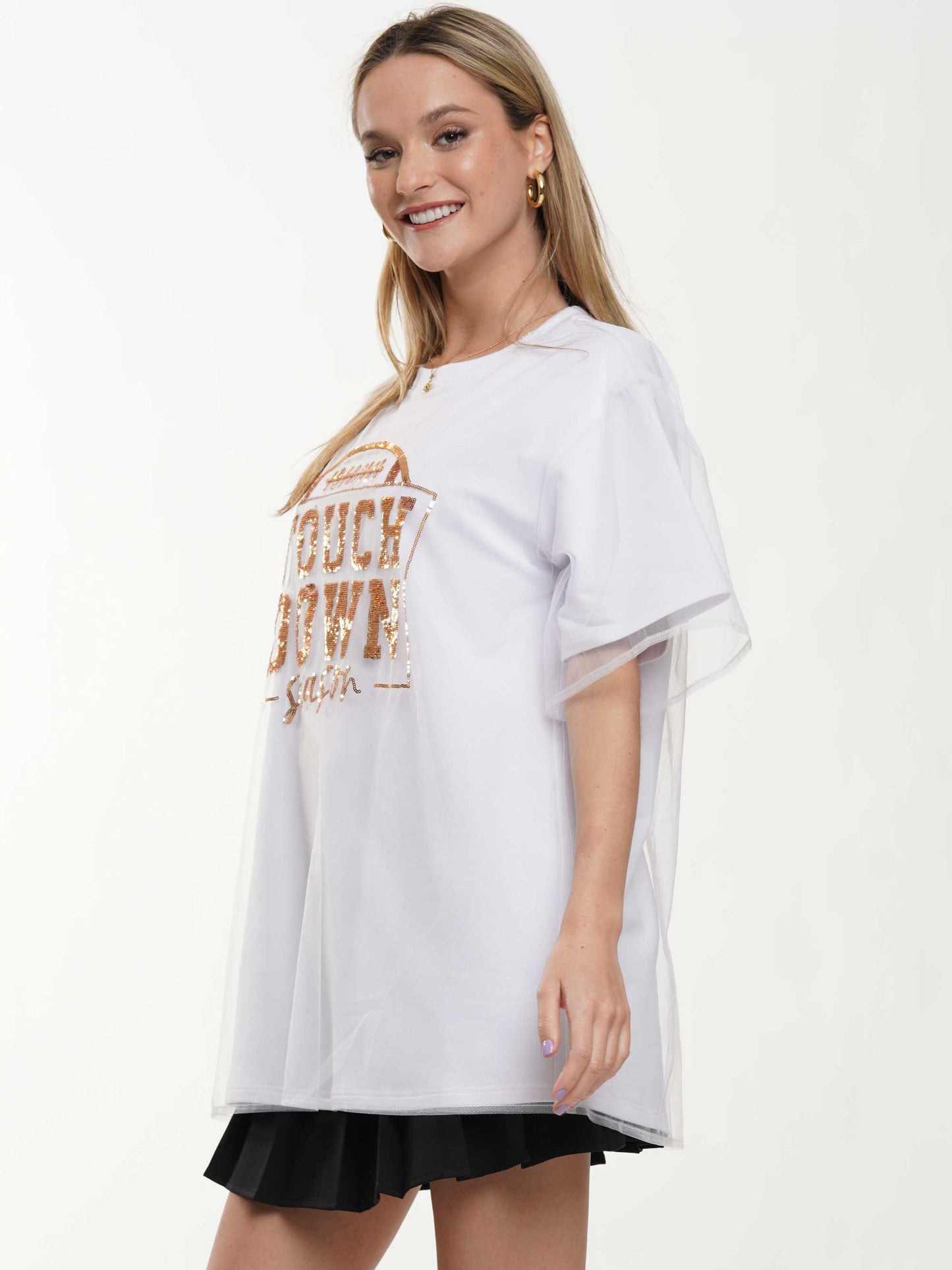 Touch Down Sheer Layered Top