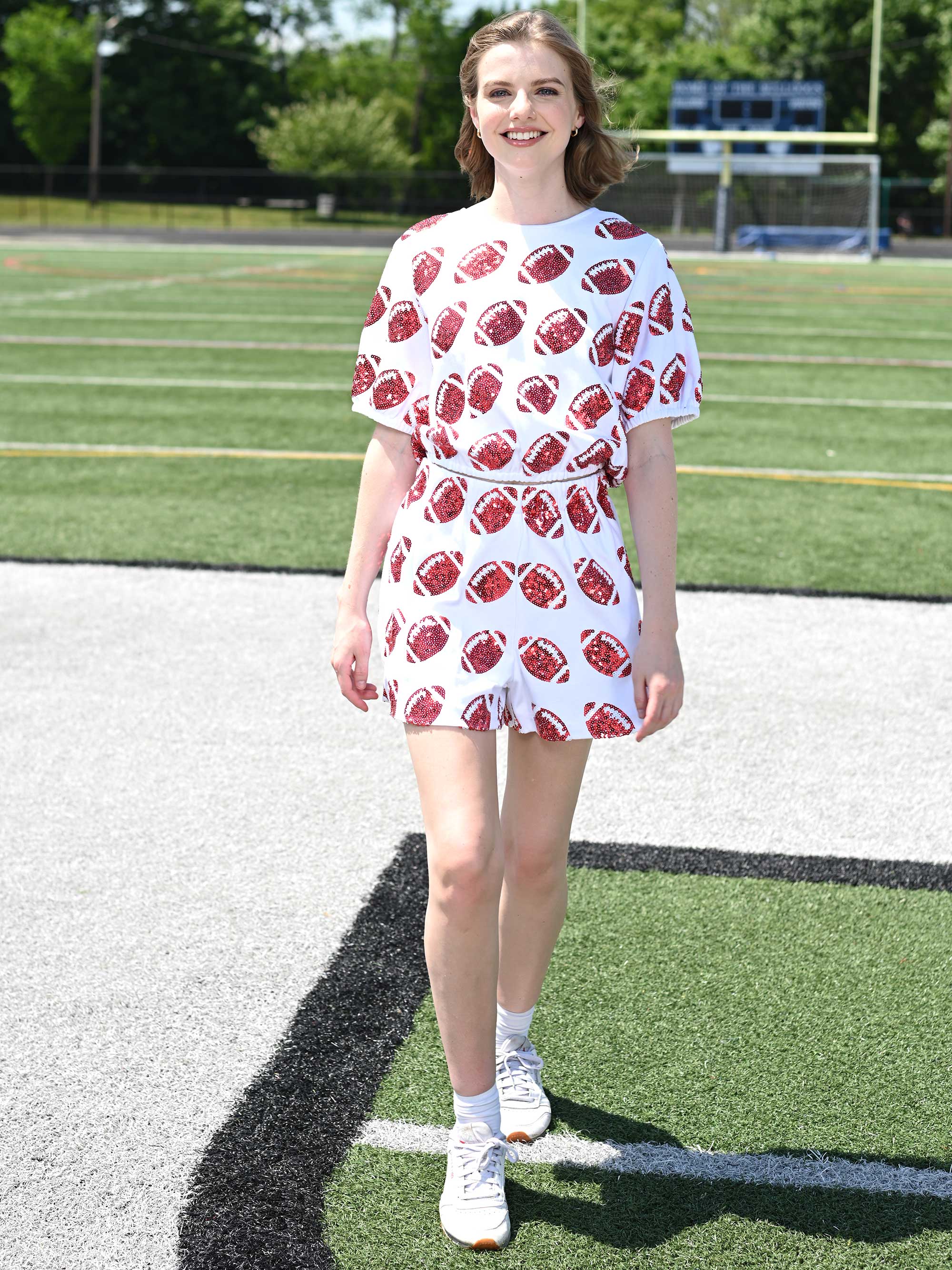 Superball Sequin Pattern Crop Top & Shorts Set