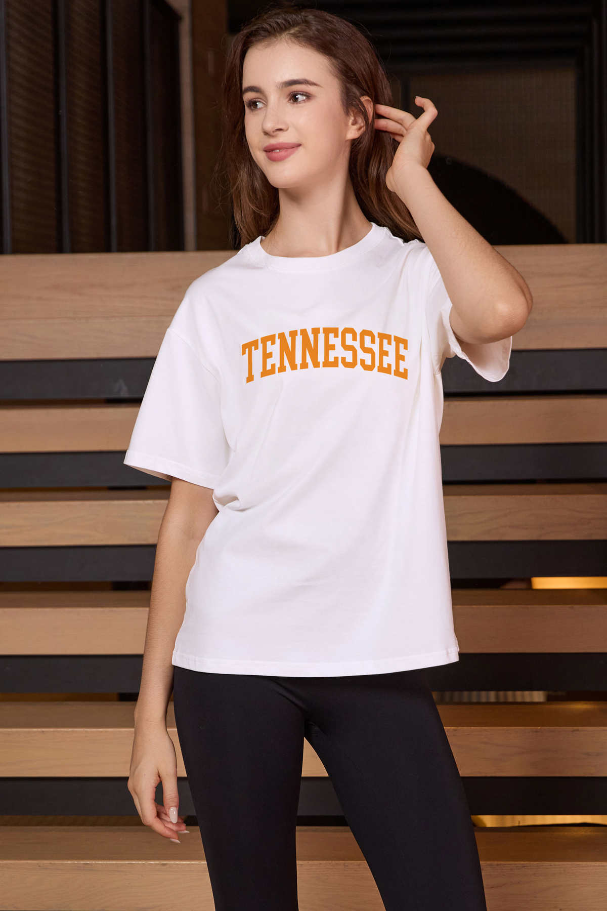 Tennessee Collegiate Tee — white — front view 2