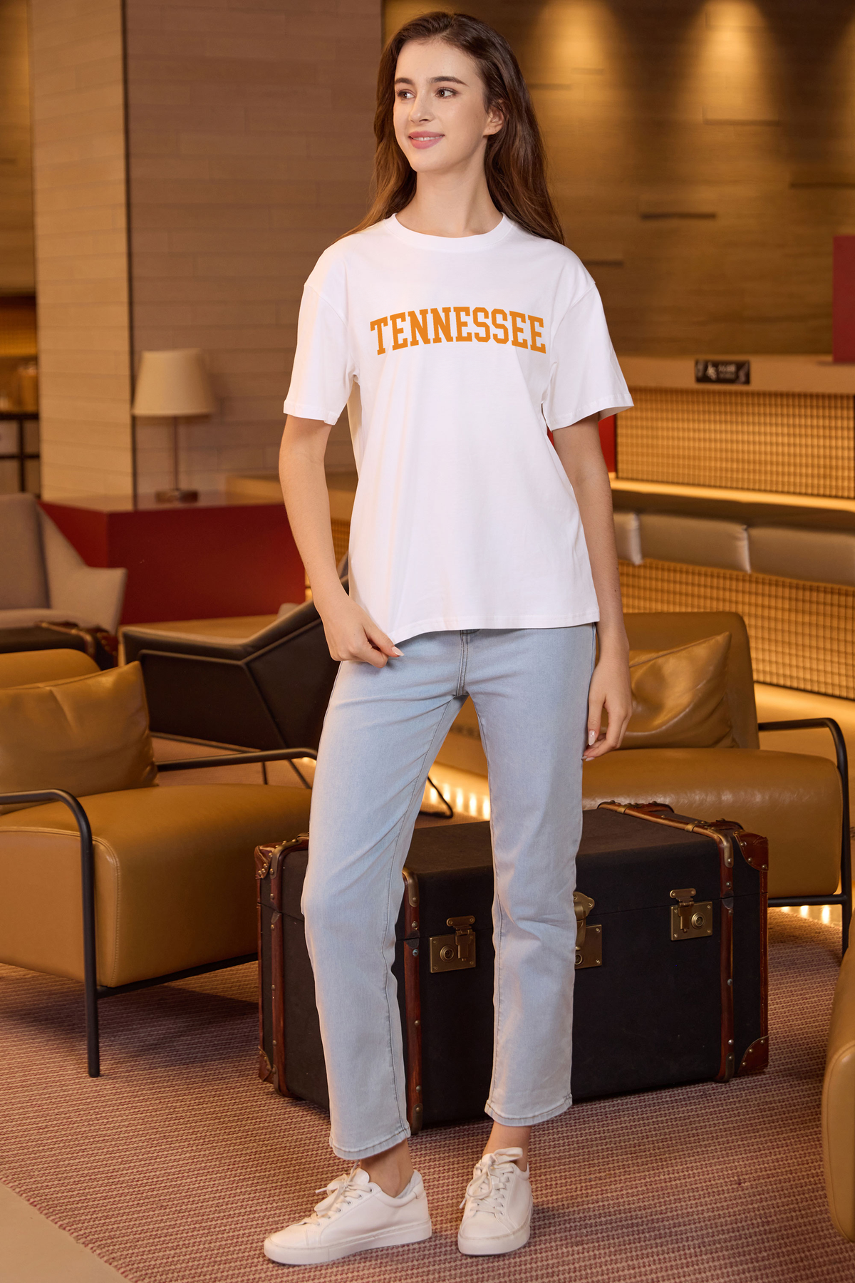 Tennessee Collegiate Tee — white — front view 3