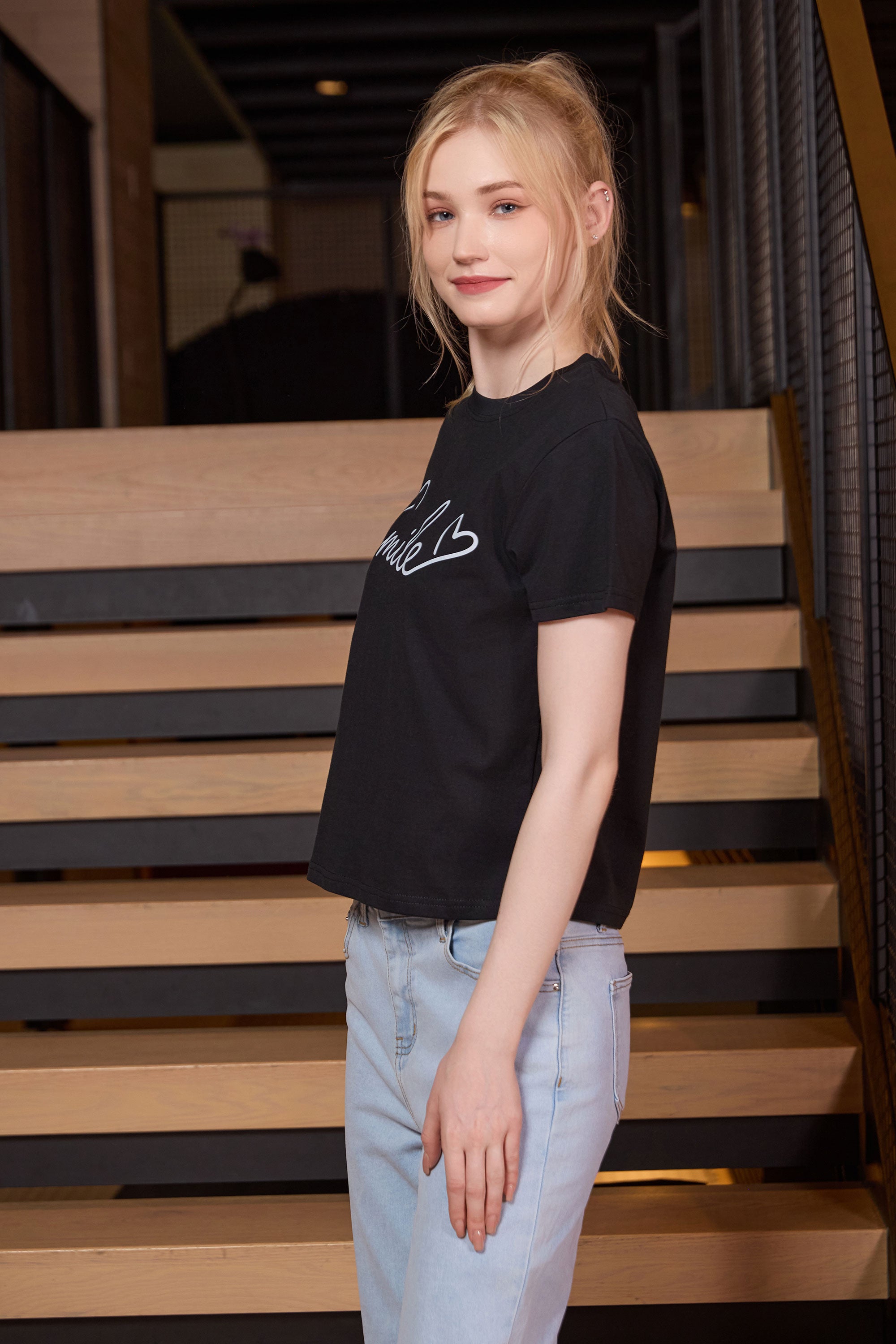 Smile Script Heart Tee