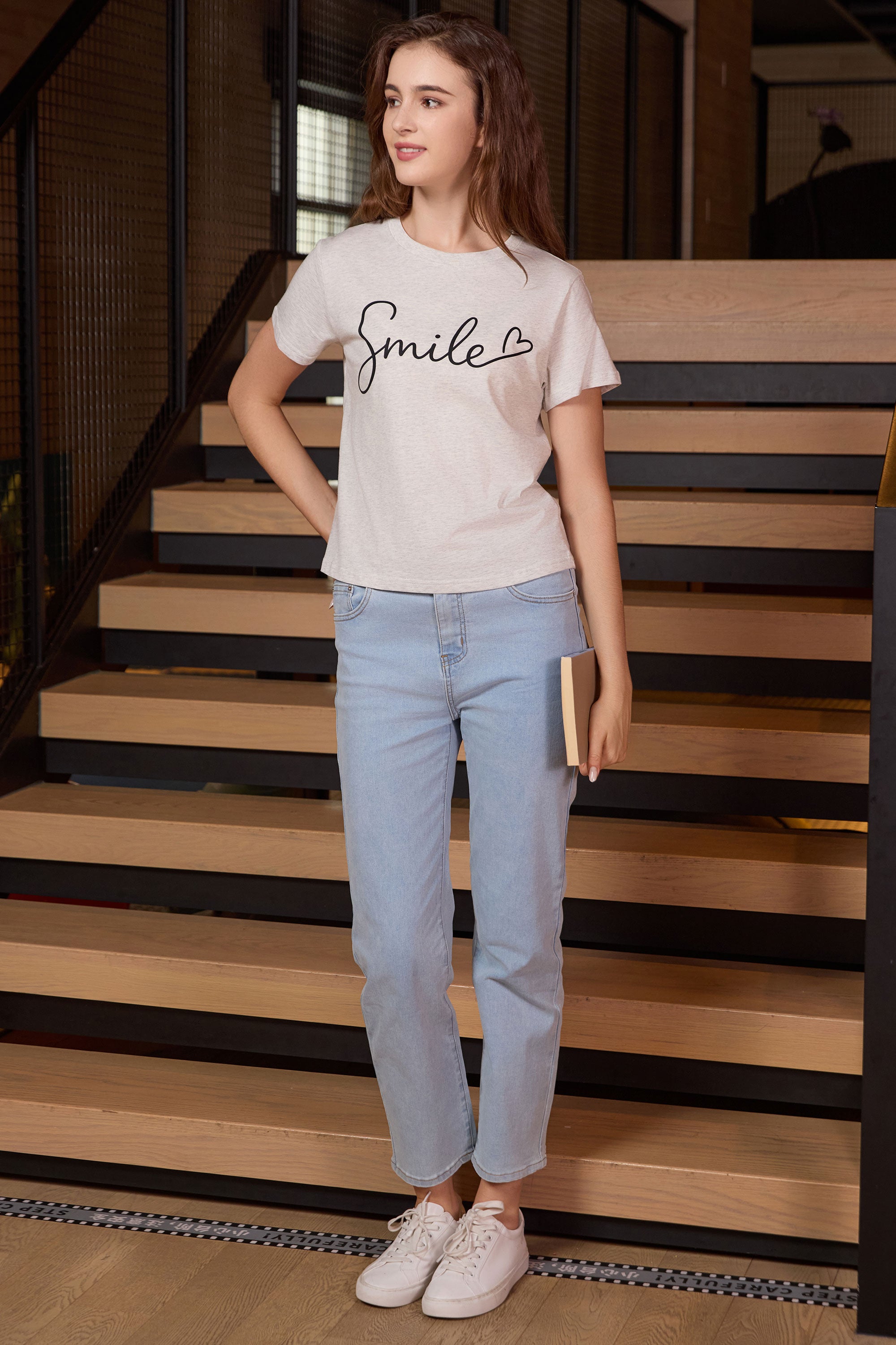 Smile Script Heart Tee