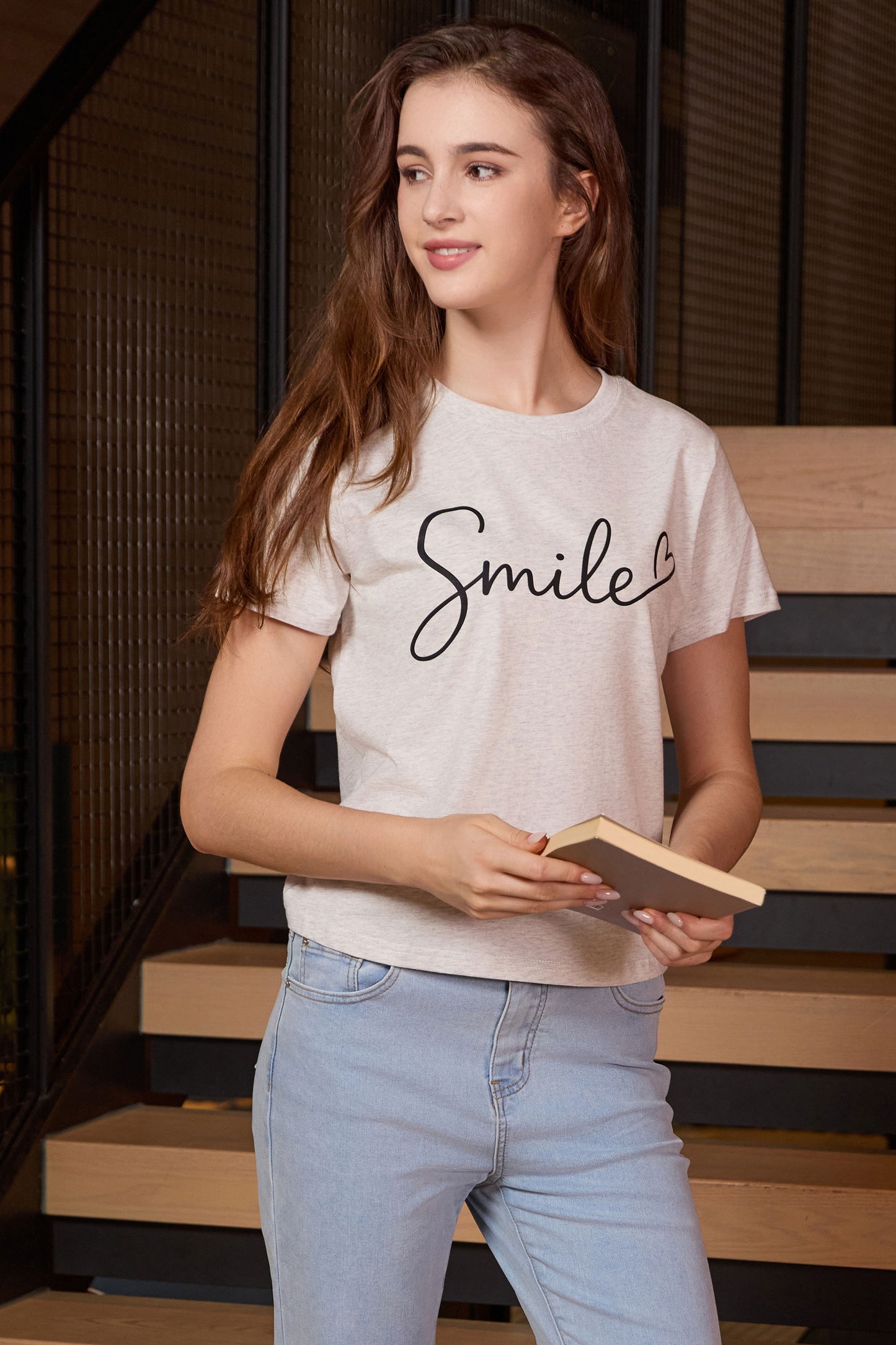 Smile Script Heart Tee