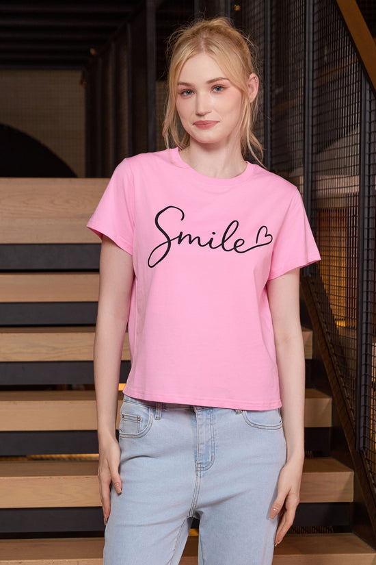Smile Script Heart Tee