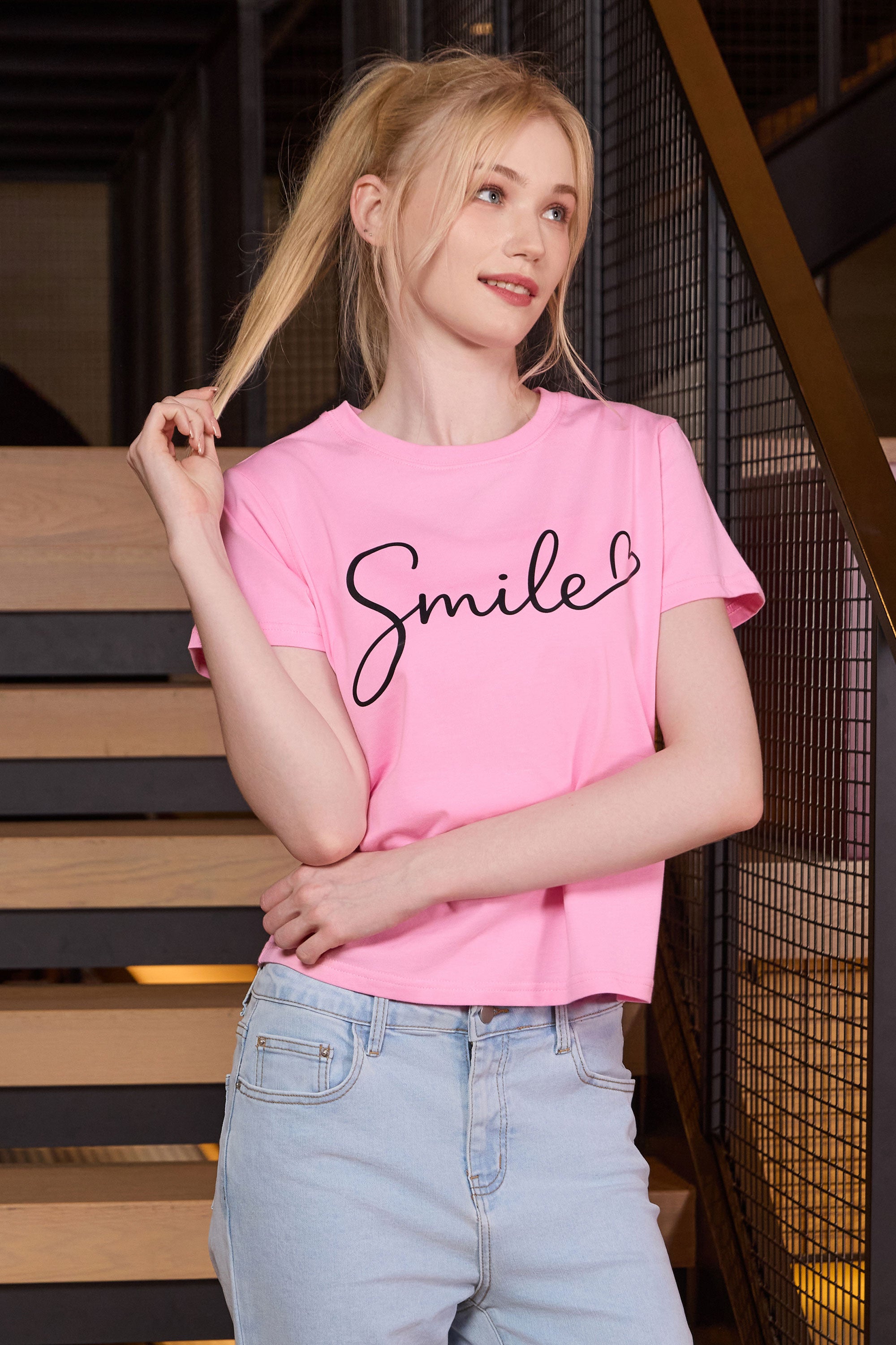 Smile Script Heart Tee