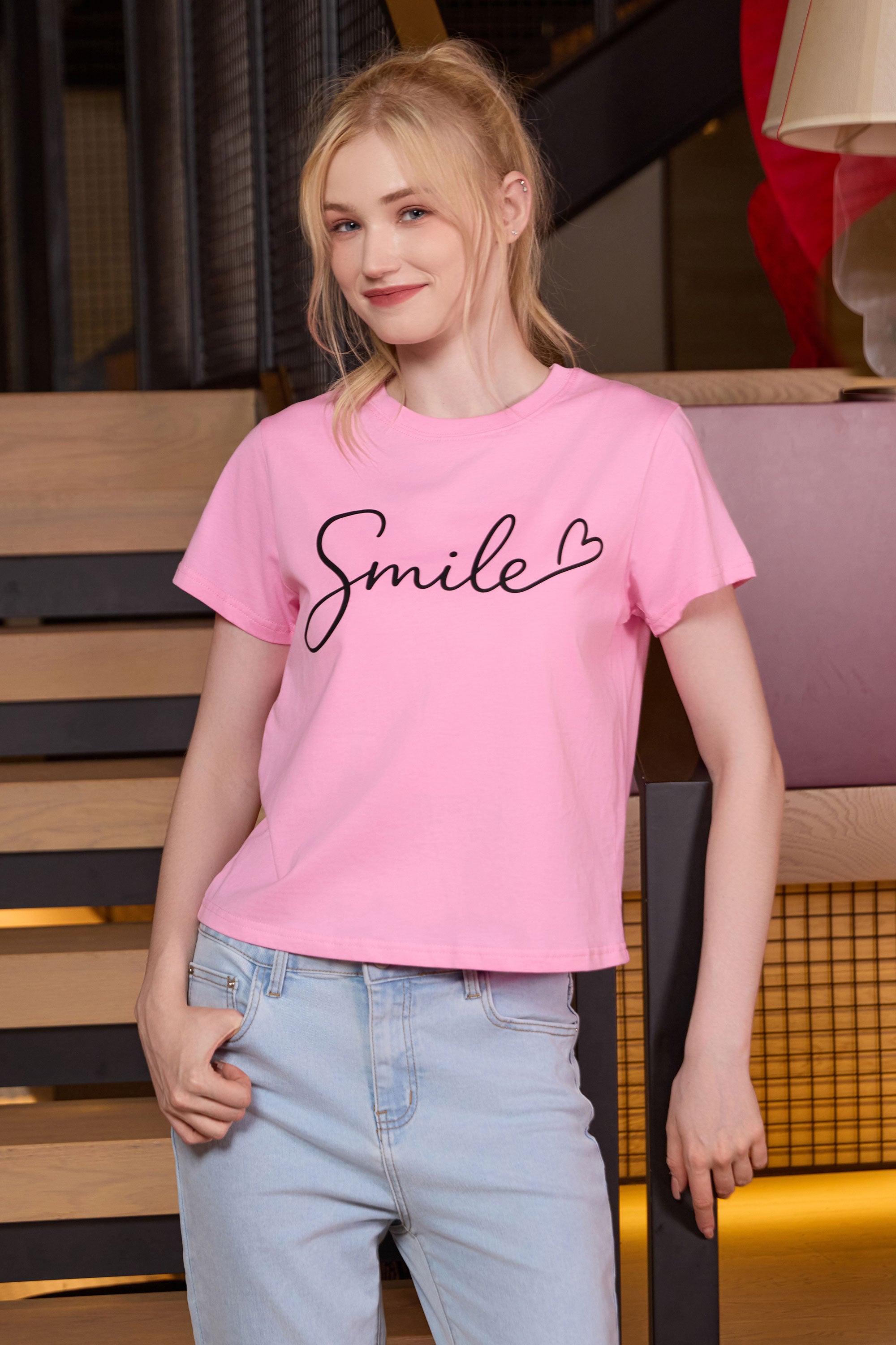 Smile Script Heart Tee