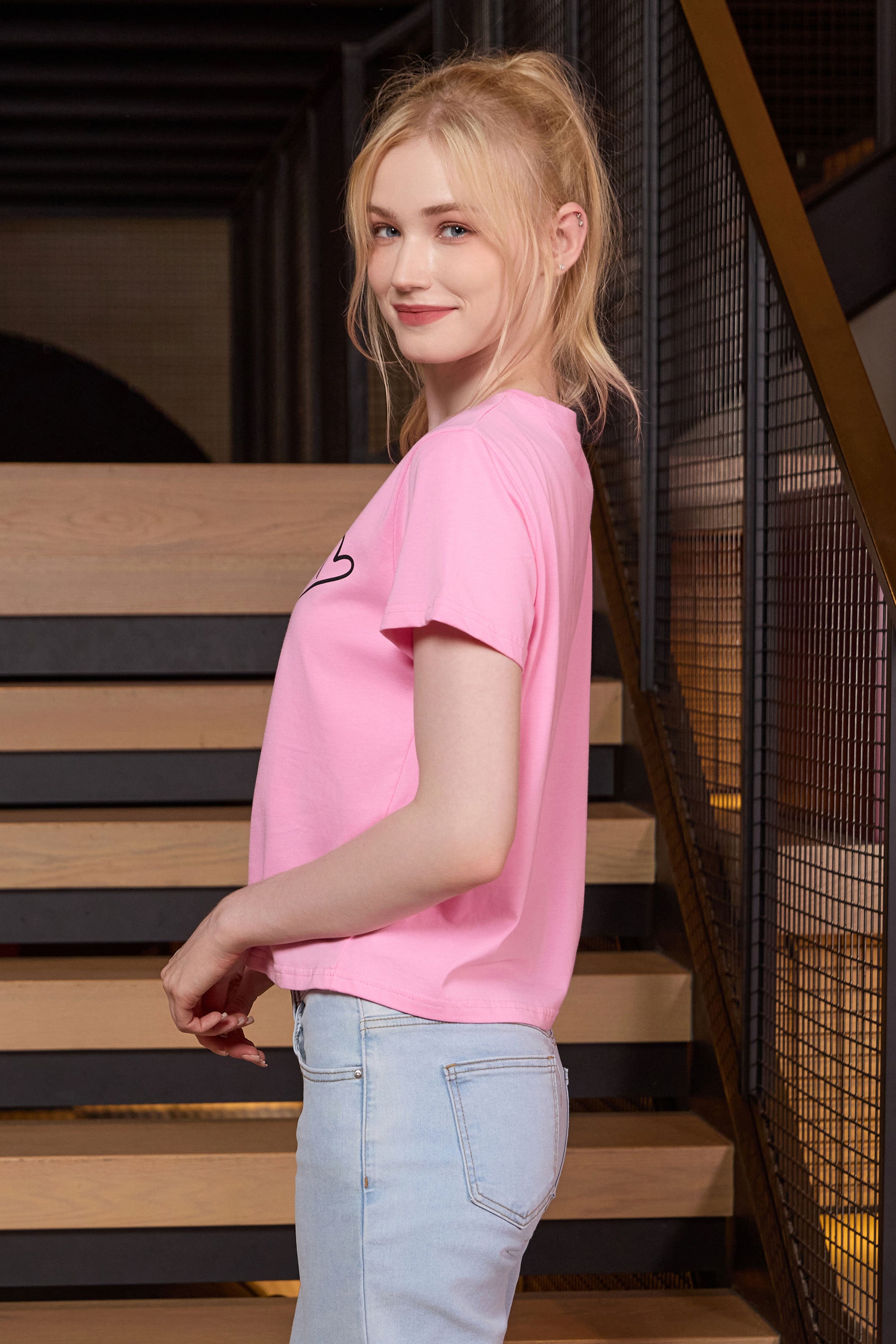 Smile Script Heart Tee