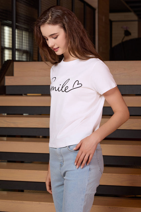 Smile Script Heart Tee