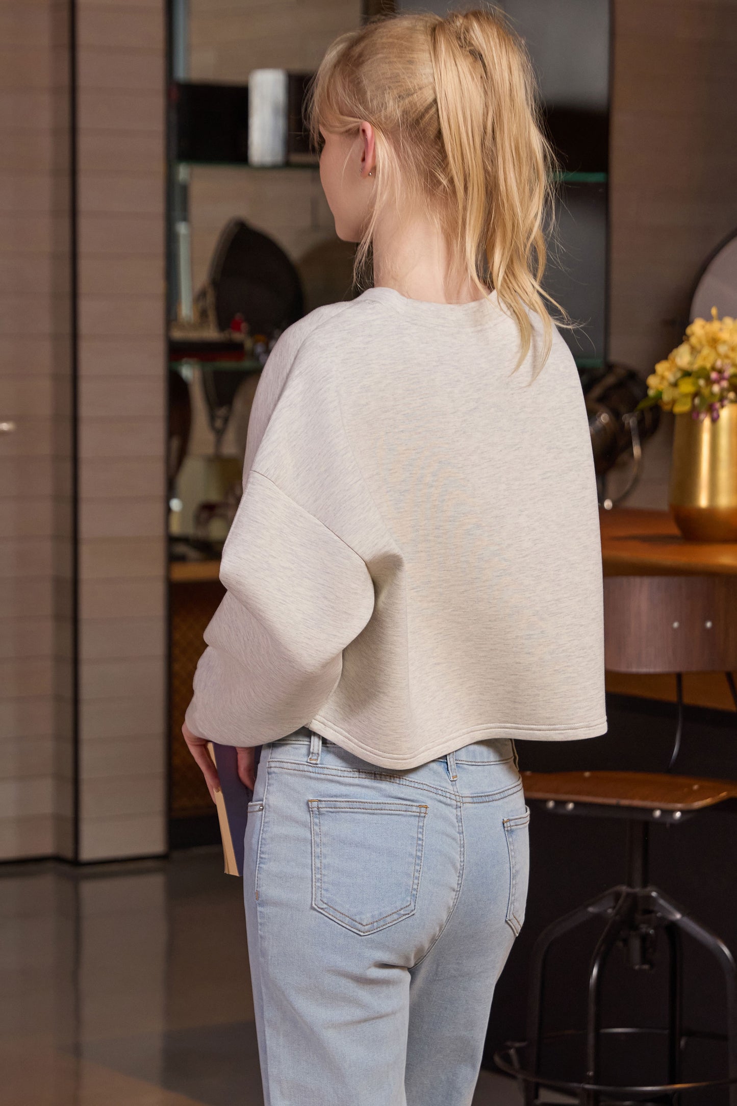 Crewneck Crop Sweatshirt
