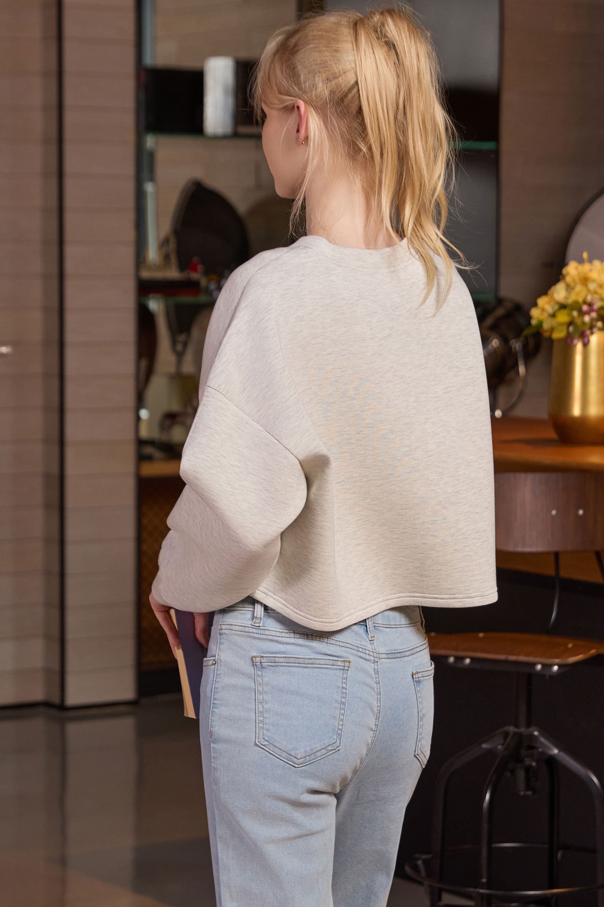 Crewneck Crop Sweatshirt