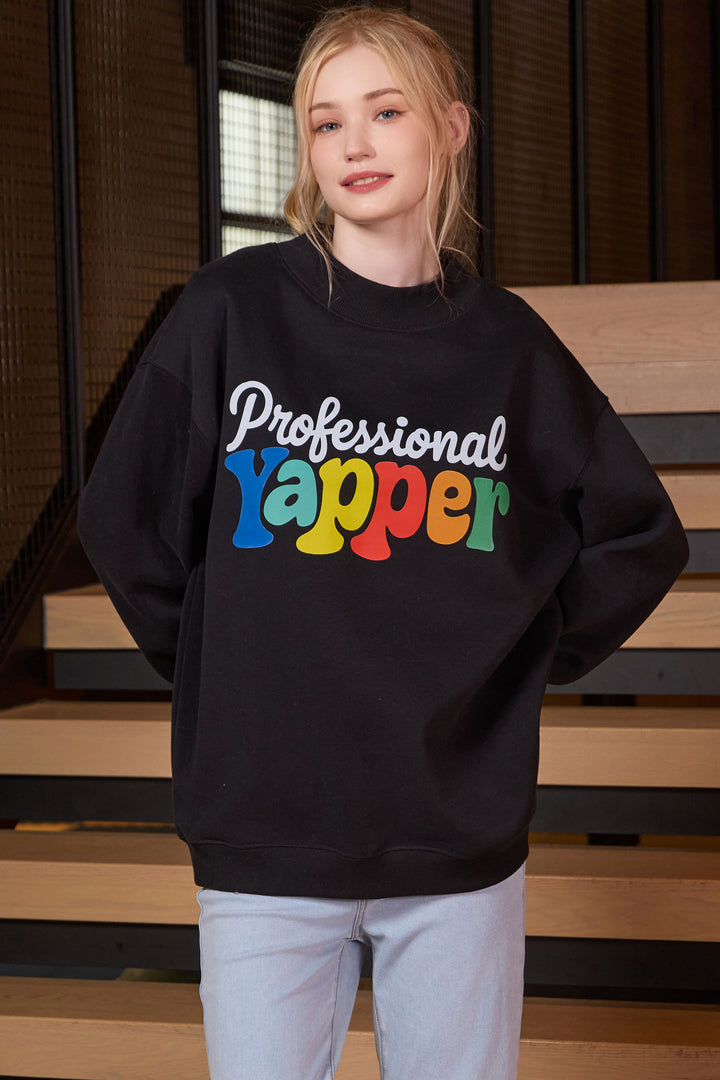 Professioal Yapper Mockneck Sweatshirt