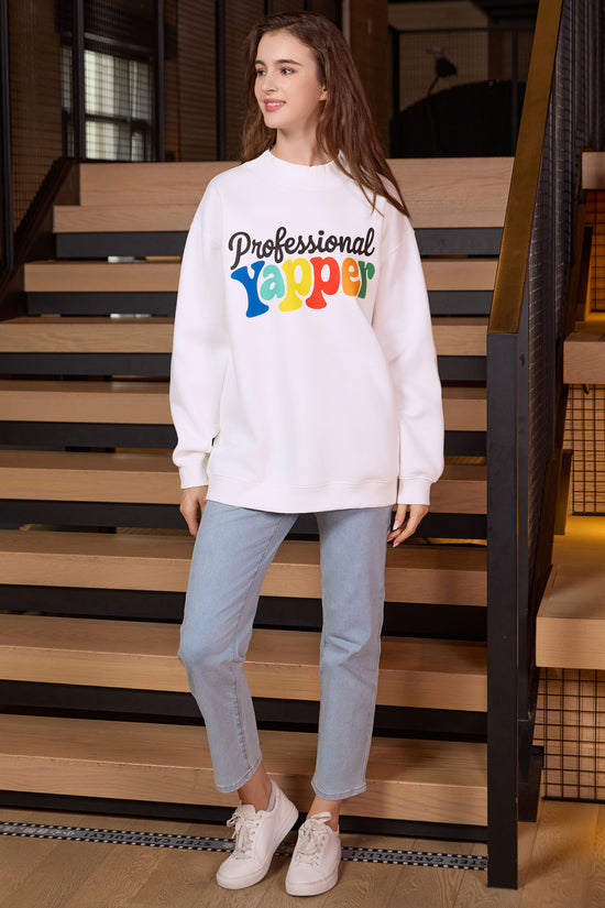 Professioal Yapper Mockneck Sweatshirt